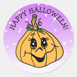 Adesivo Feliz Halloween Cute Whimsckin Roxo