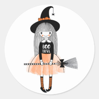 Adesivo Feliz Halloween das meias de bruxa