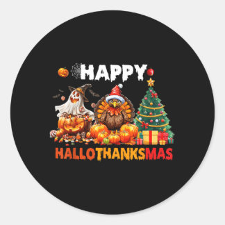 Adesivo Feliz Halloween de Ação de Graças Natal Retro
