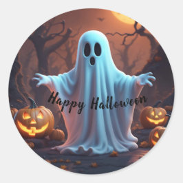 Adesivo Feliz Halloween do Fantasma Fantasma