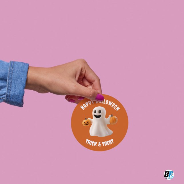 Adesivo Feliz Halloween - Doce ou Travessura (Criador carregado)