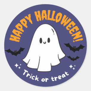 Adesivo Feliz Halloween Embalagem de doces ou travessuras