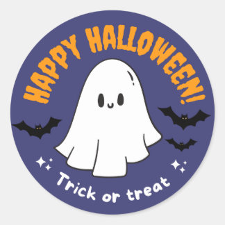 Adesivo Feliz Halloween Embalagem de doces ou travessuras