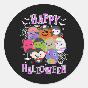 Adesivo Feliz Halloween Esquadrão Mallow Dando Presentes B