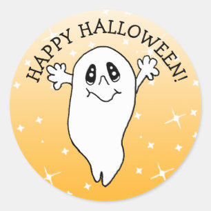Adesivo Feliz Halloween Fantasma