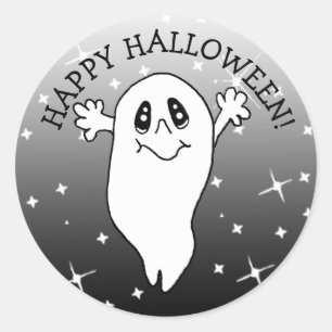 Adesivo Feliz Halloween Fantasma