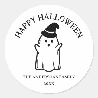 Adesivo Feliz Halloween, Fantasma Engraçado