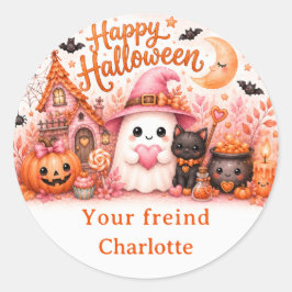 Adesivo Feliz Halloween Fantasma Fofo