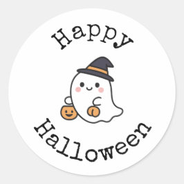Adesivo Feliz Halloween - Fantasma Kawaii Fofo