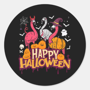 Adesivo Feliz Halloween Flamingo Witmy Por