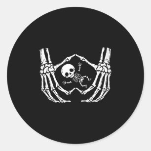 Adesivo Feliz Halloween Grávida, Esqueleto De Bebê Nova Mã
