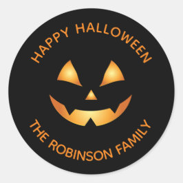 Adesivo Feliz Halloween Jack O Lanterna Personalizado