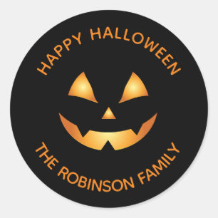 Adesivo Feliz Halloween Jack O Lanterna Personalizado