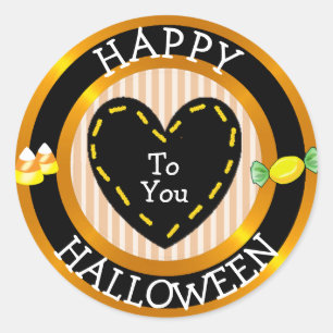 Adesivo Feliz Halloween Para Você Prendeu O Vestido Cardía