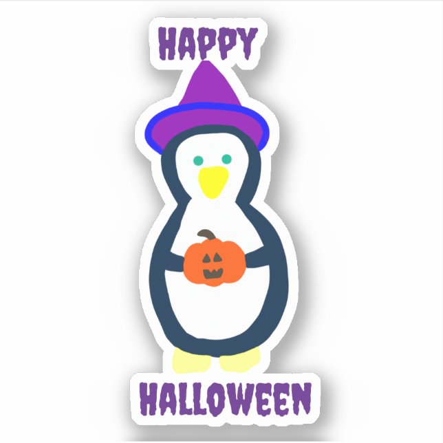 Adesivo Feliz Halloween Penguin (Frente)