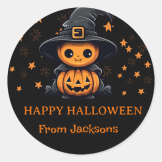 Adesivo Feliz Halloween Personalizado Ghost Pumpkin