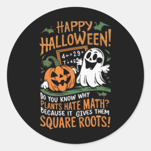 Adesivo Feliz Halloween - Professor de Matemática, Cientis