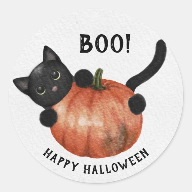 Adesivo Feliz Halloween Pumpkin Sticker Seal (Frente)