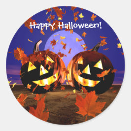 Adesivo Feliz Halloween Pumpkins Jogando