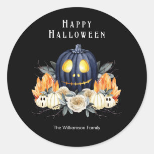 Adesivo Feliz Halloween Spooky Samhain Pumpkins Crystals