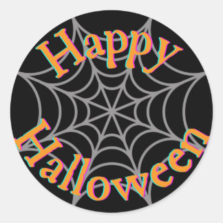 Adesivo Feliz Halloween Teia de Aranha 