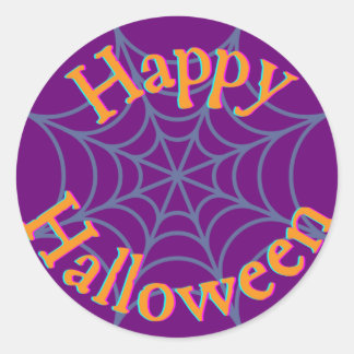 Adesivo Feliz Halloween Teia de Aranha