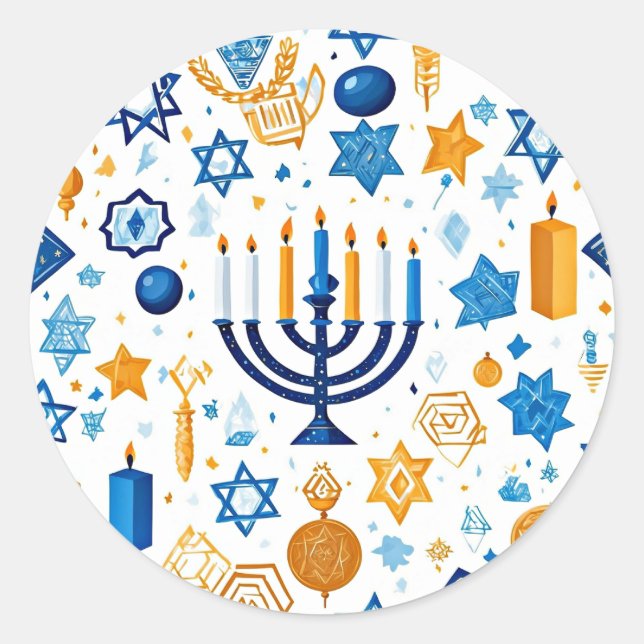 Adesivo Feliz Hanukkah (Frente)
