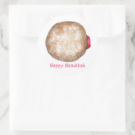 Adesivo Feliz Hanukkah Chanukah Jelly Rosquinha Sufganiyah