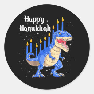 Adesivo Feliz Hanukkah Dinosaur Chanukkah Natal