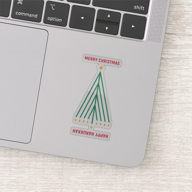 Adesivo Feliz Hanukkah, Feliz Natal (Detalhe)