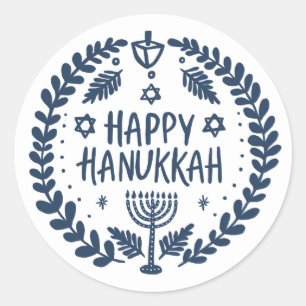 Adesivo FELIZ HANUKKAH, Grito Moderno Desenho Mão