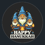 Adesivo Feliz Hanukkah Judeu Chanukah Judeu Hebraico<br><div class="desc">Feliz Hanukkah Judeu Chanukah Judeu Hebraico</div>