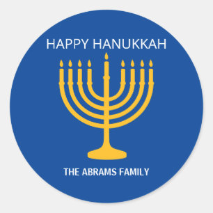 Adesivo Feliz Hanukkah Menorah