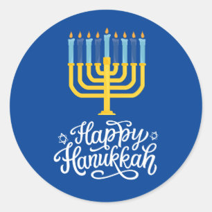 Adesivo Feliz Hanukkah Menorah