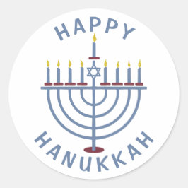 Adesivo Feliz Hanukkah Menorah