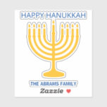 Adesivo Feliz Hanukkah Menorah Kiss-Cut<br><div class="desc">Feliz Hanukkah Menorah Kiss-Cut Stickers.</div>