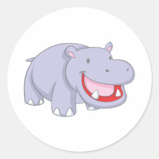 Adesivo Feliz Hippopotamus
