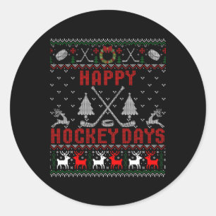 Adesivo Feliz Hockey Days Divertido Frio Natal