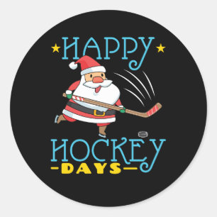 Adesivo Feliz Hockey Days Papais noeis de Natal
