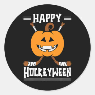 Adesivo Feliz Hockeybetween Halloween Ice Player and H