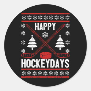 Adesivo Feliz Hockeydays Festejado Natal Gatilho de Gelo F