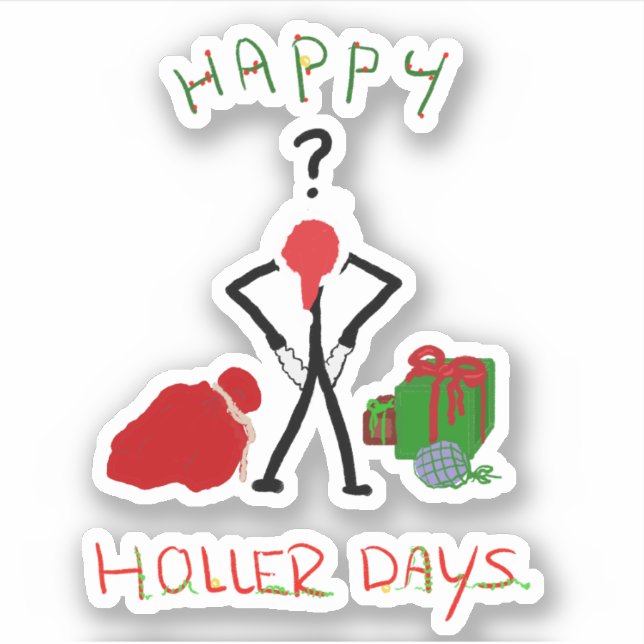 Adesivo Feliz Holerdays 2 - falido para o Natal. (Frente)