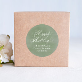 Adesivo Feliz Holiday Calliografia - Script Green