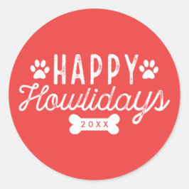Adesivo Feliz Howlidays | Feriado Vermelho