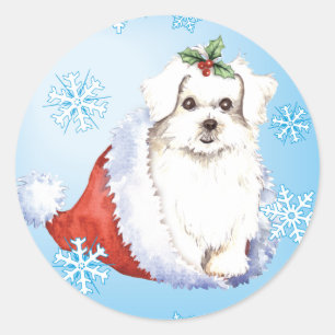 Adesivo Feliz Howlidays Maltês