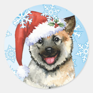 Adesivo Feliz Howlidays Norueguês Elkhound