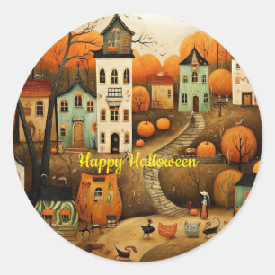 Adesivo Feliz ilustração colorida de Halloween