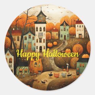 Adesivo Feliz ilustração colorida de Halloween