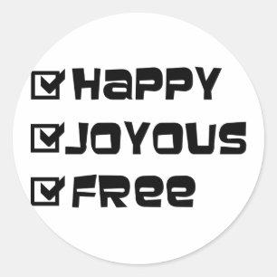 Adesivo Feliz Joyous Free