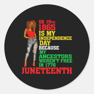 Adesivo Feliz Juntee É Meu Dia de Independência Negro Livr